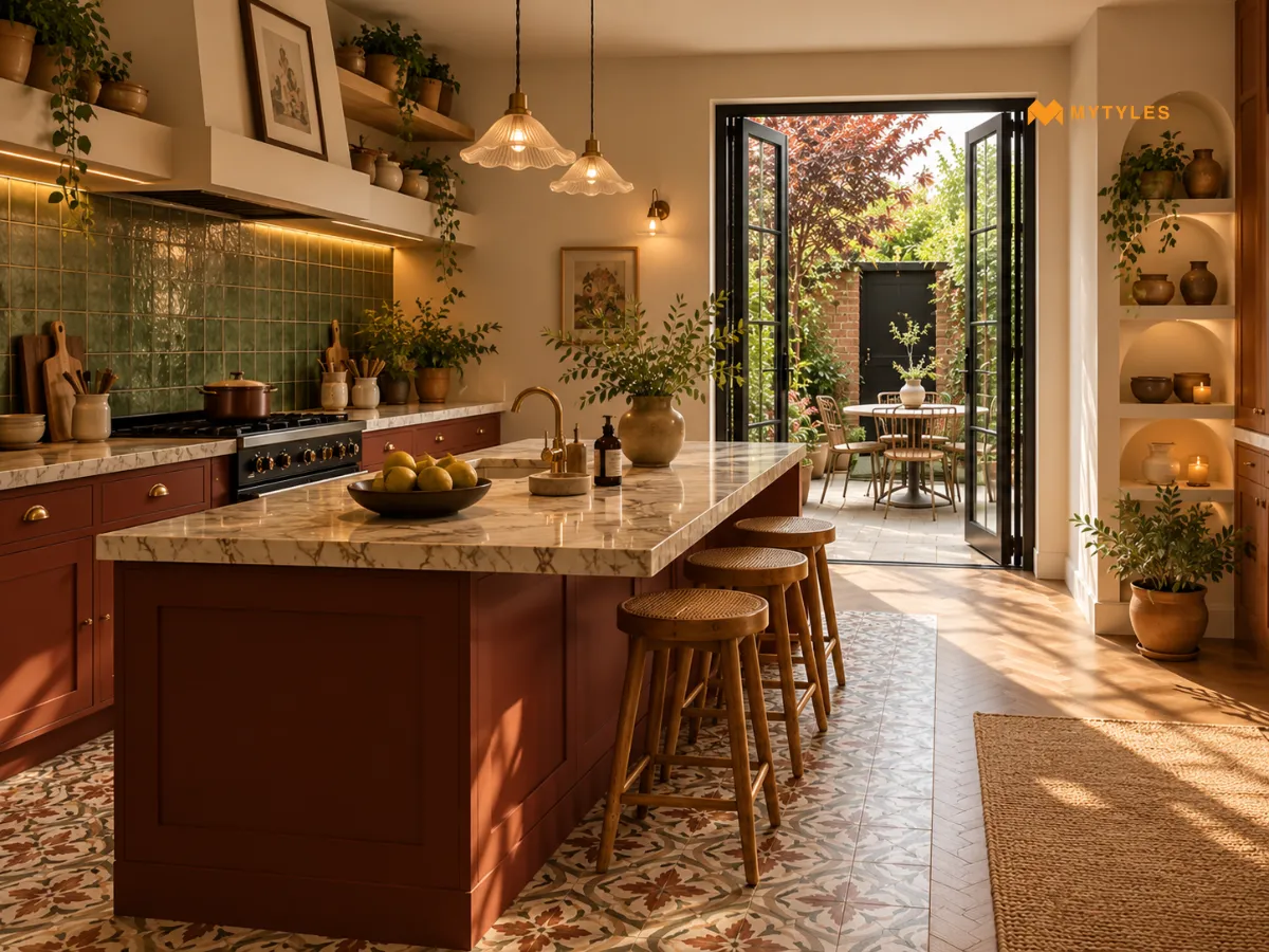 Kitchen Colours Around Fixed Surfaces